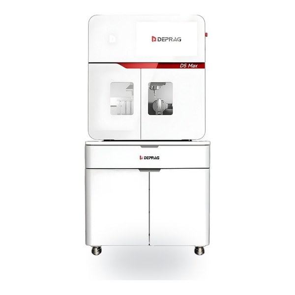 DEPRAG D5 Max 5-axis dry dental milling machine with 8-slot disc changer
